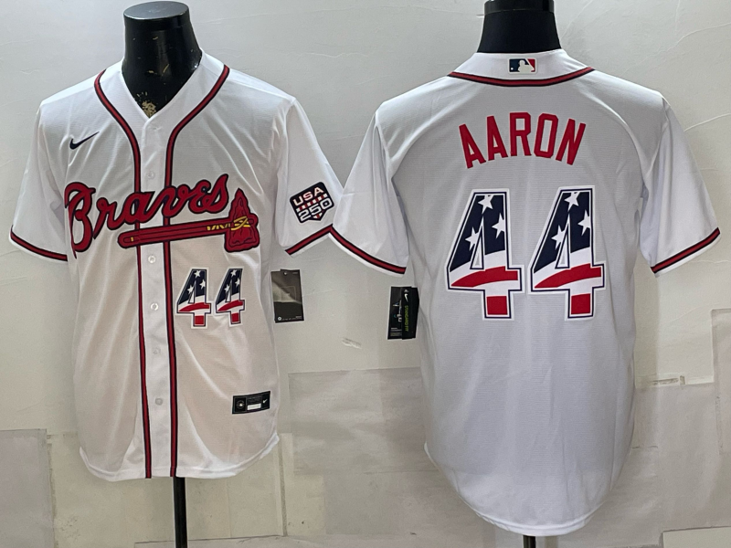 Men Atlanta Braves #44 Aaron white Nike MLB 2026 Jersey 0715001